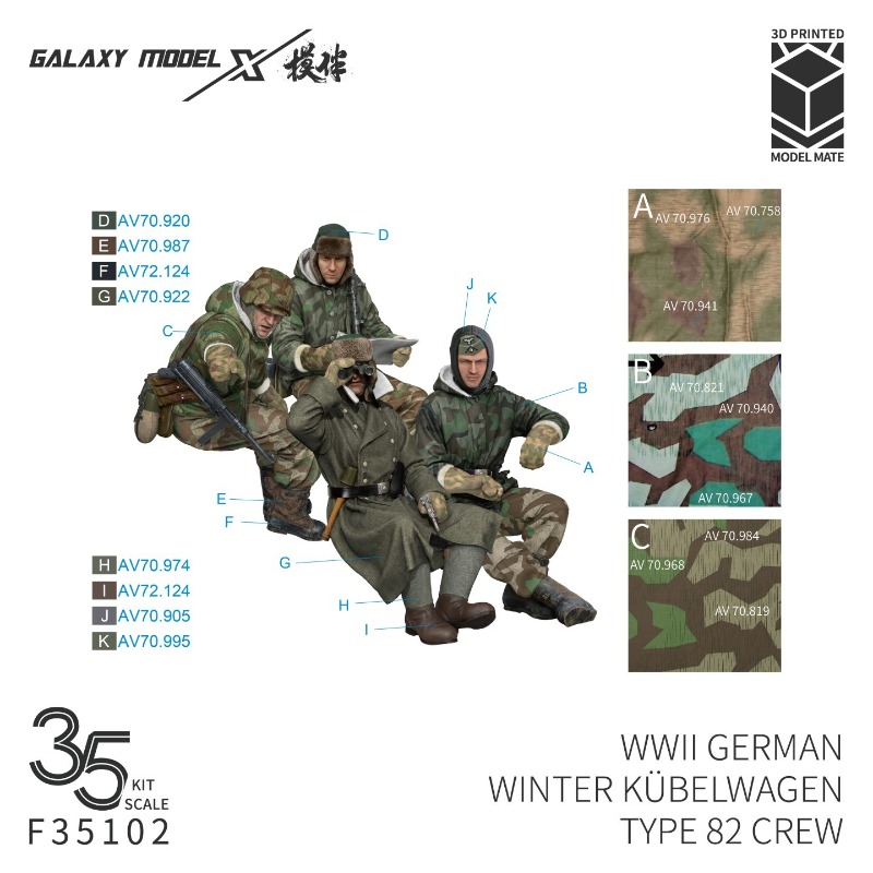 3D Printing Metal - Galaxy F35102 1/35 KÜBELWAGEN ALEMÁN DE
