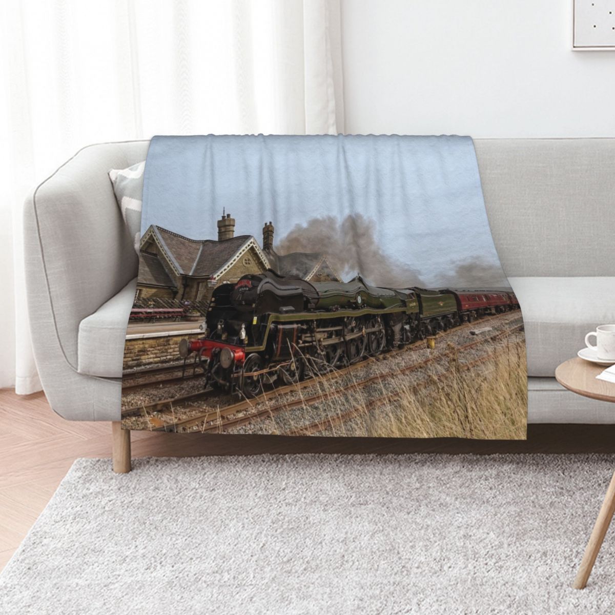 3D Printing Yorkshire - Manta con diseño de tren de