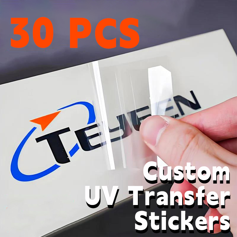 3D Printing Logo - 30 pegatinas de transferencia DTF personalizadas,