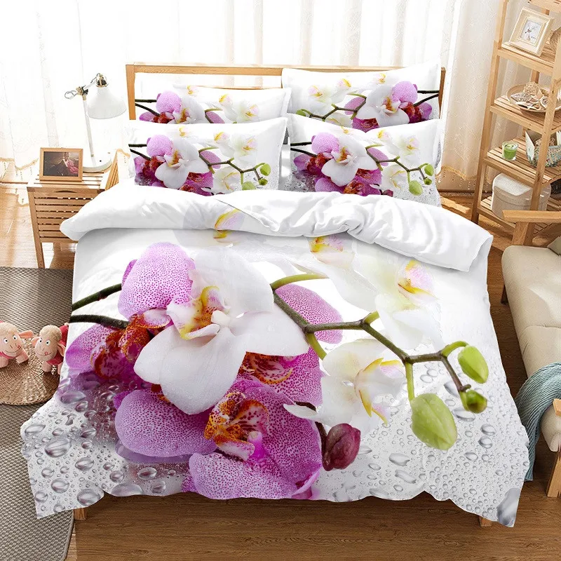 Juego de cama de flores, funda - 3D Printing House reseña y precio
