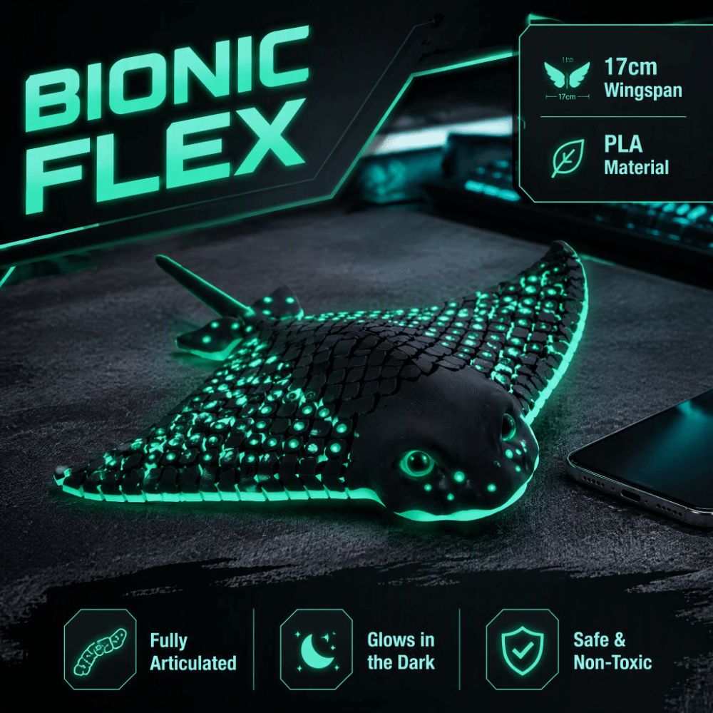Figura de Mantarraya Impresa e - 3D Printing Room reseña y precio