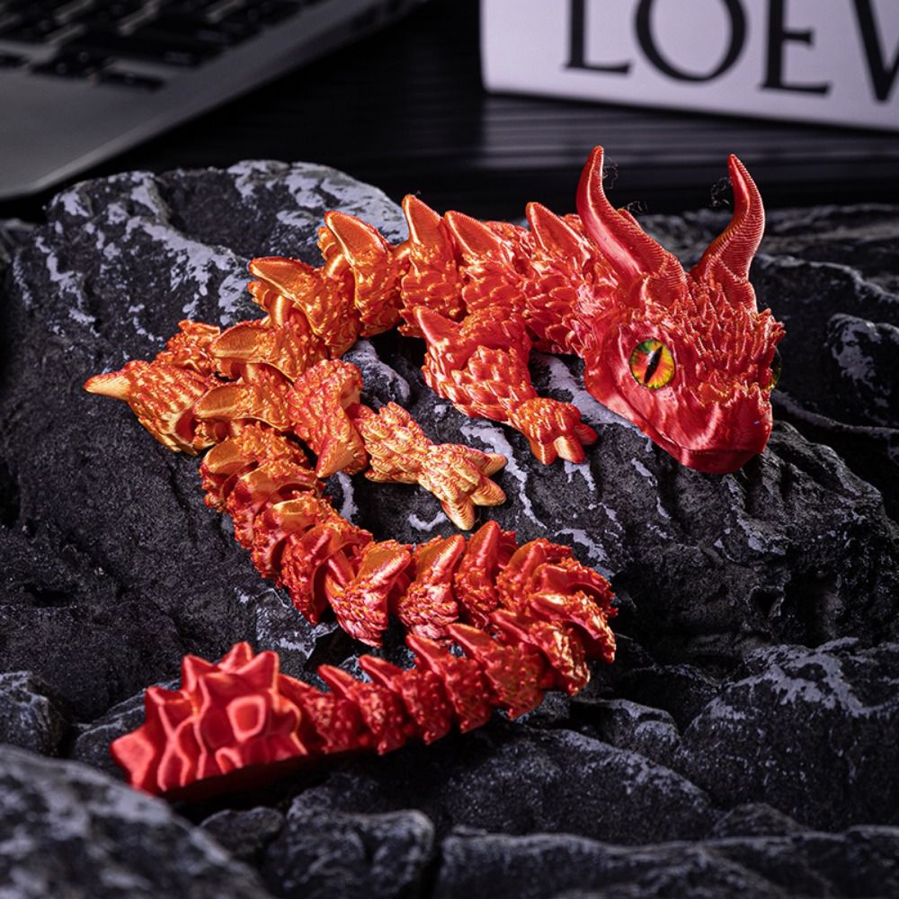 Dragón Impreso en 3D con Ojos  - 3D Printing Joint reseña y precio