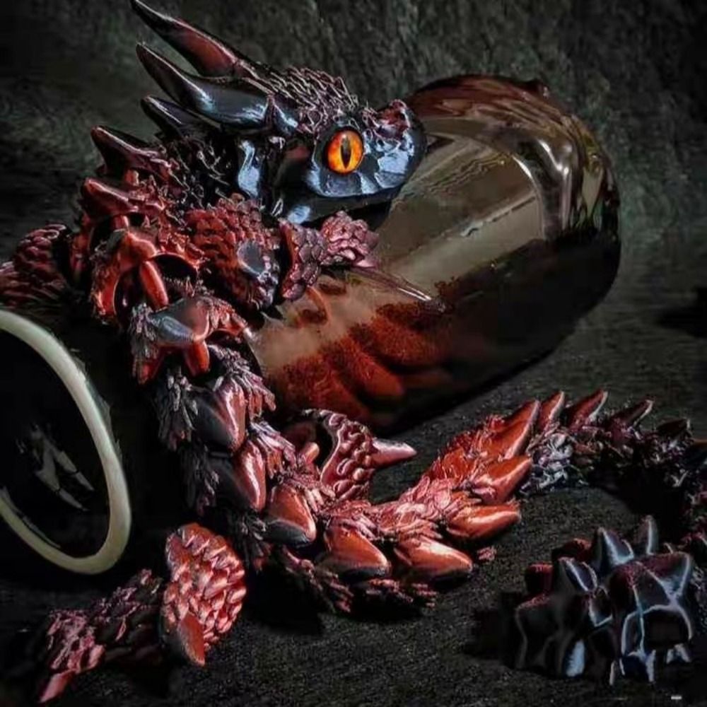 Dragón Impreso en 3D con Ojos  - 3D Printing Joint reseña y precio